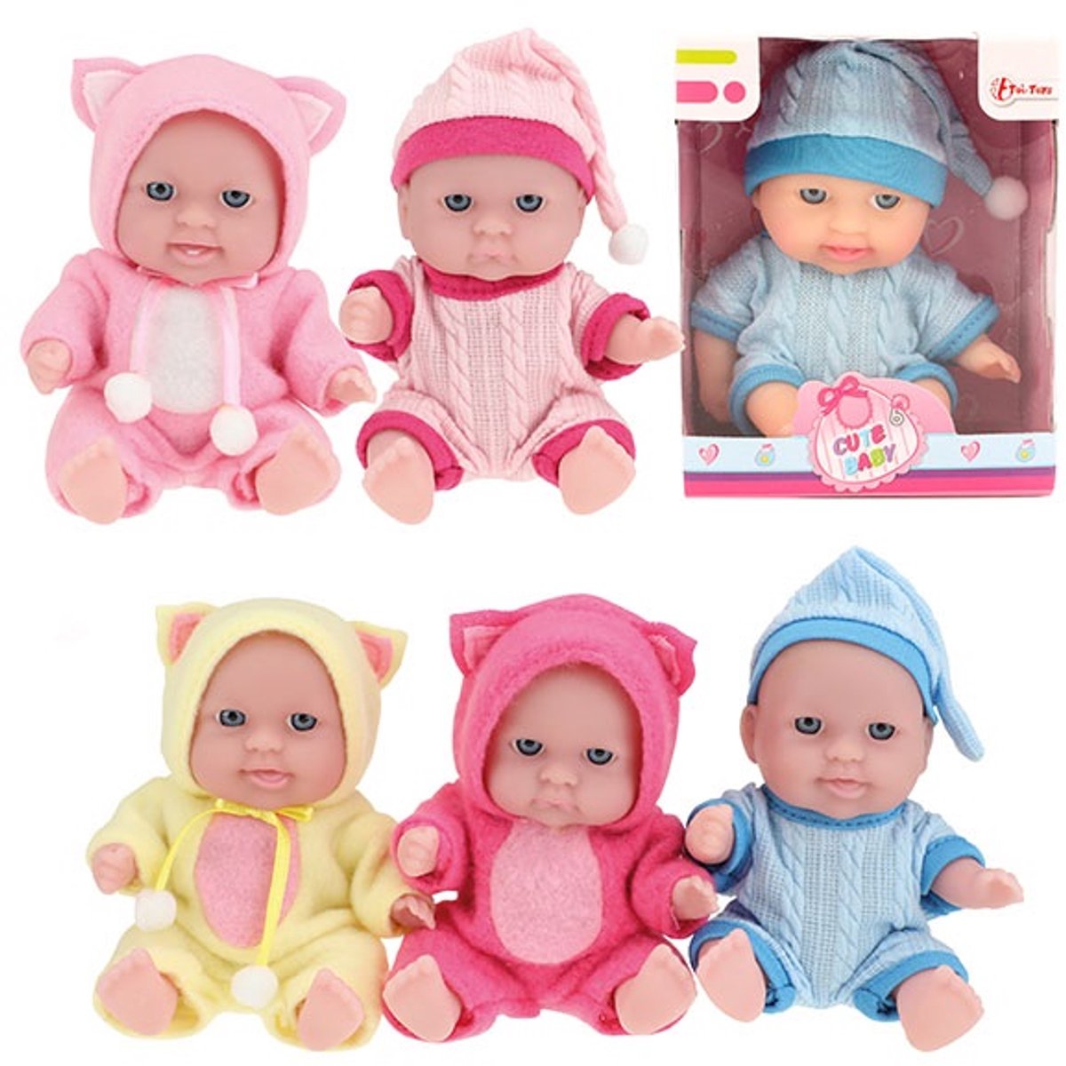 Toi-toys Babypop Met Kledingset 14cm
