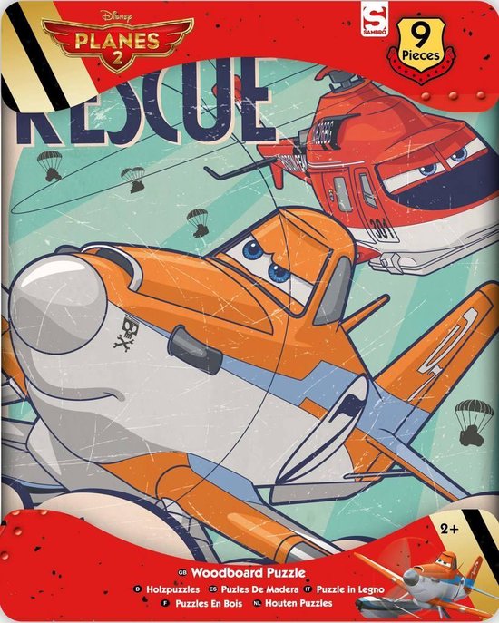 Disney Planes 2 Houten Puzzel 9 Stukjes Dusty