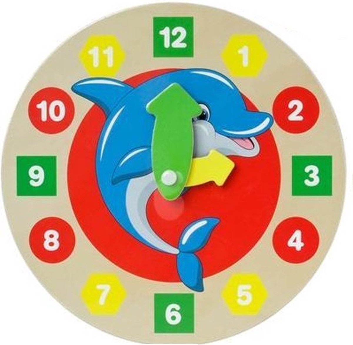 Klok leren kijken houten