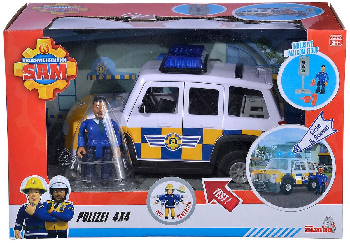 Brandweerman Sam Politie Auto 4x4