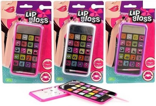 Girlz Lipgloss In Yphone On Blistercard 3-Ass