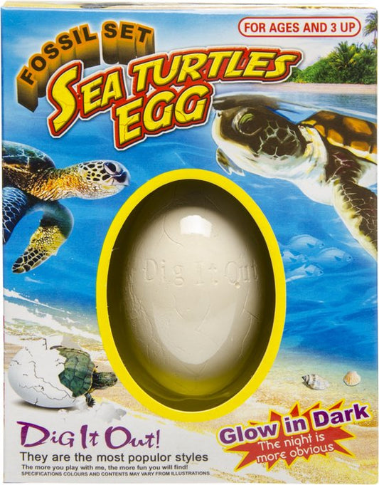 LG-Imports fossielei schildpad glow in the dark 3-delig