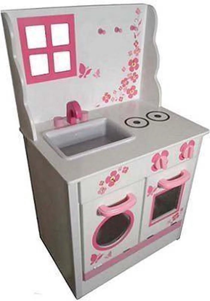 Playwood Speel Keuken Wit met Roze