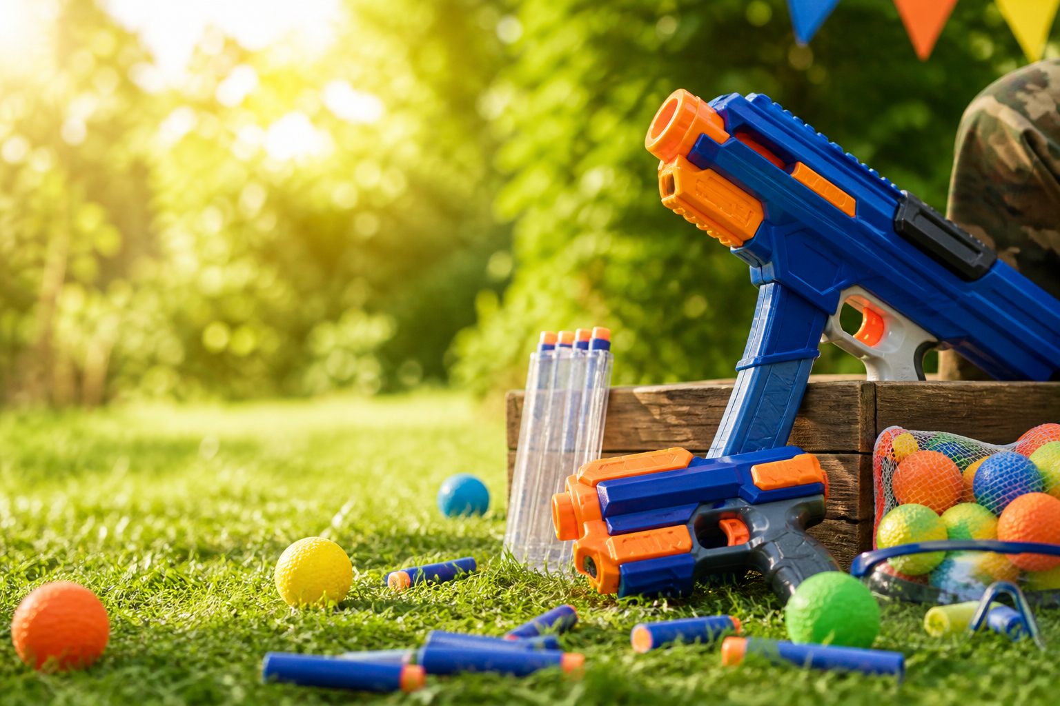 Nerf — spanning in de tuin